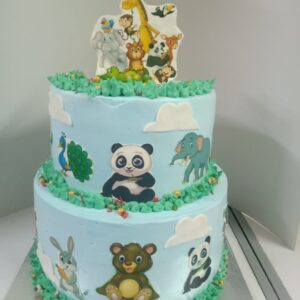 jungle theme cake 