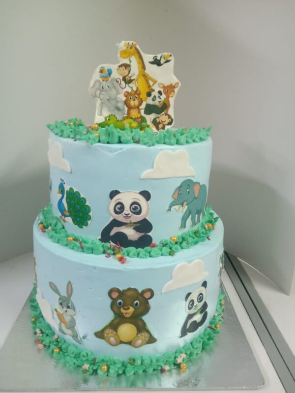 jungle theme cake